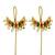 Gold plated half moon needle ear cuff earrings