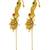 Gold plated peacock temple design needle ear cuff earrings