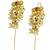 Gold plated peacock design needle ear cuff earrings