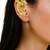 Gold plated peacock design needle ear cuff earrings