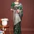 dark green color woven banarasi art silk blend saree with blouse