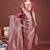 maroon color woven banarasi art silk saree with blouse