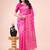 pink color woven banarasi art silk saree with blouse