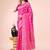 pink color woven banarasi art silk saree with blouse
