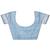 sky-blue color linen cotton woven saree with blouse