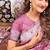 pink color linen cotton woven saree with blouse