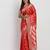 red color woven banarasi art silk saree with blouse