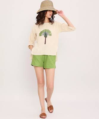 Cream embroidered cotton top 2