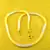 Ad Cz Stone Gold And Silver Platted Fox Chain Size-17"Inch 