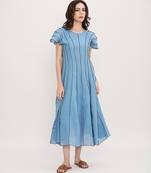Blue cotton dress