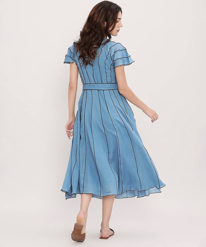 Blue cotton dress