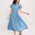 Blue cotton dress