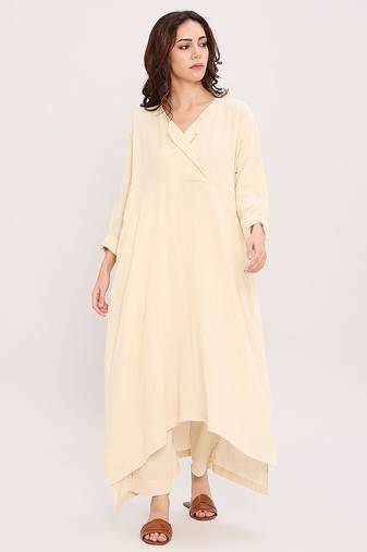 Cream cotton kurta
