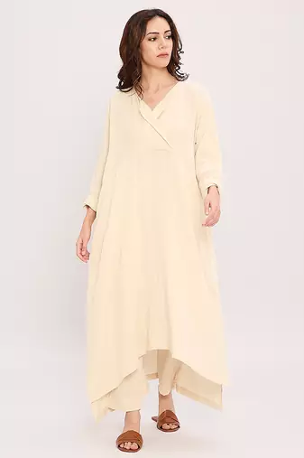 Cream cotton kurta