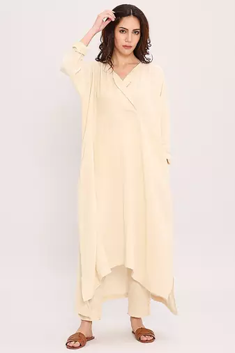 Cream cotton kurta