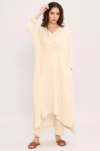 Cream cotton kurta