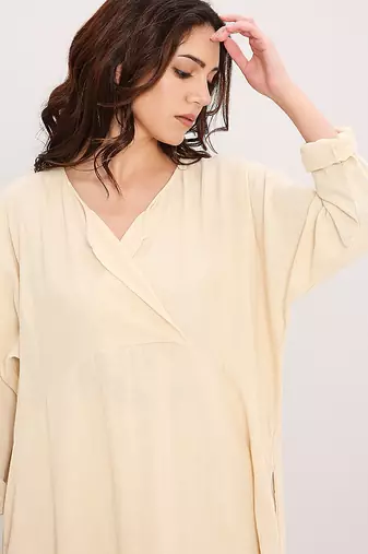 Cream cotton kurta