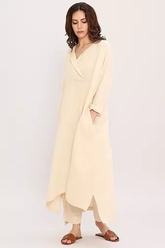 Cream cotton kurta