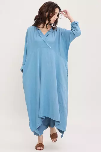 Blue cotton kurta
