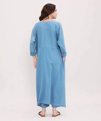 Blue cotton kurta 2