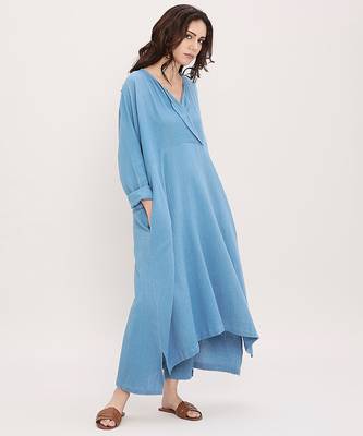 Blue cotton kurta 3