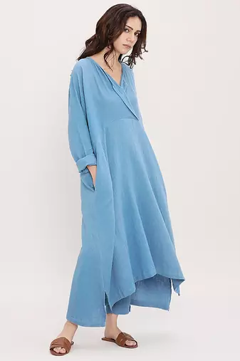 Blue cotton kurta