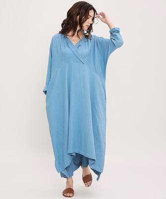 Blue cotton kurta 4