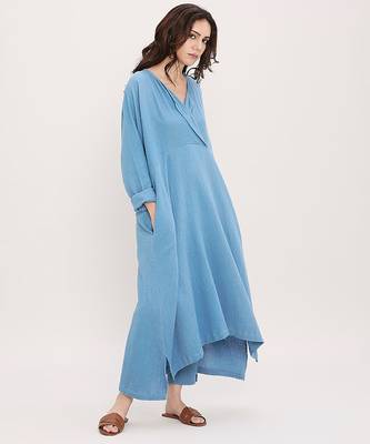 Blue cotton kurta 5