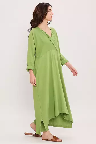 Green cotton kurta