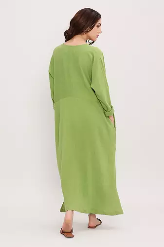 Green cotton kurta