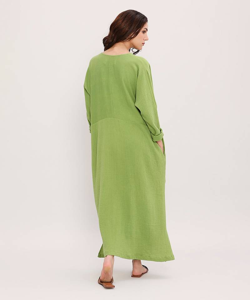 Green cotton kurta