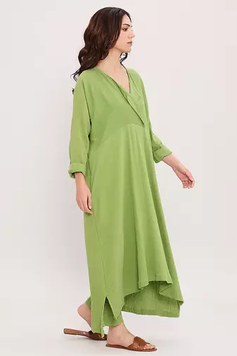 Green cotton kurta