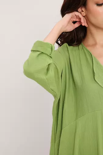 Green cotton kurta