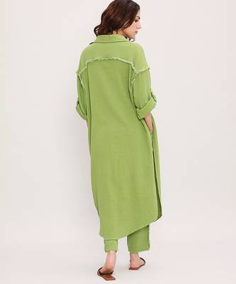 Green cotton kurta 3