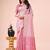 pink color orgenza zari woven saree with blouse