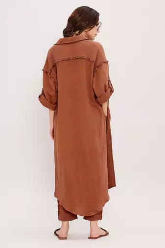 Brown cotton kurta