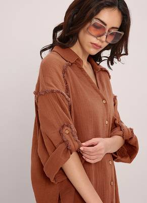 Brown cotton kurta 3