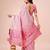 pink color orgenza zari woven saree with blouse