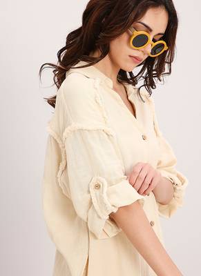 Cream cotton kurta set 3