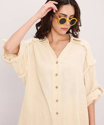 Cream cotton kurta set 5