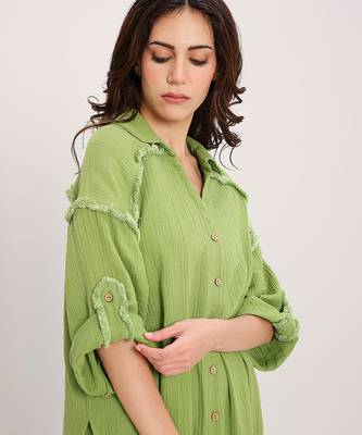 Green cotton kurta set 2