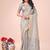 grey color orgenza zari woven saree with blouse