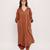 Brown cotton kurta set