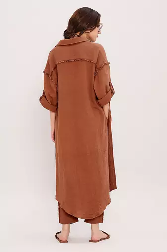 Brown cotton kurta set