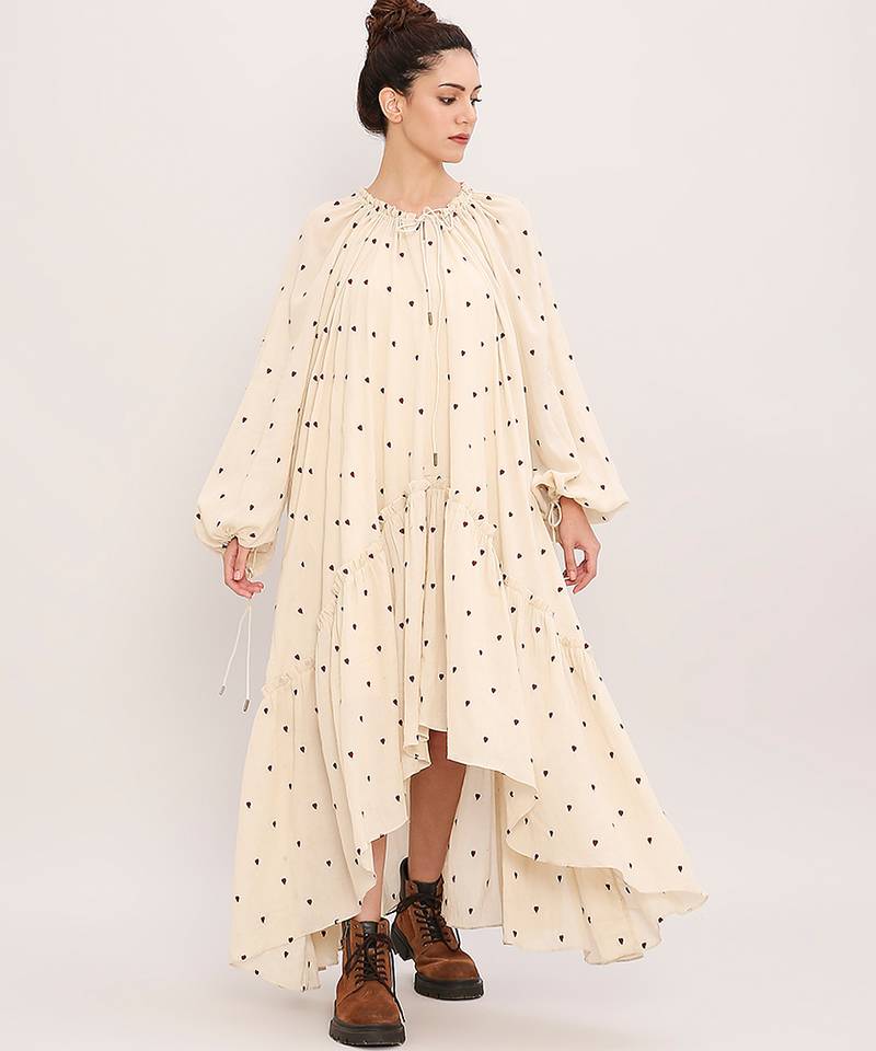 Cream cotton dress