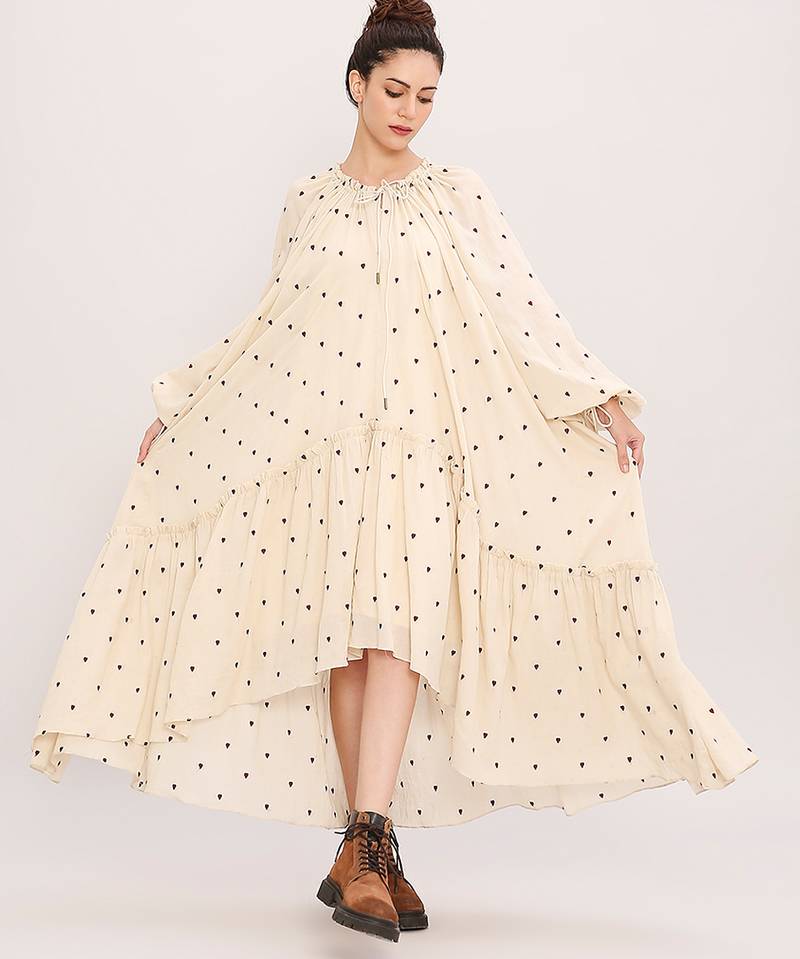 Cream cotton dress