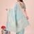 sky blue color orgenza zari woven saree with blouse