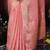 pink color orgenza zari woven saree with blouse