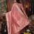 pink color orgenza zari woven saree with blouse