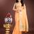 orange color cotton plain zari border saree with blouse